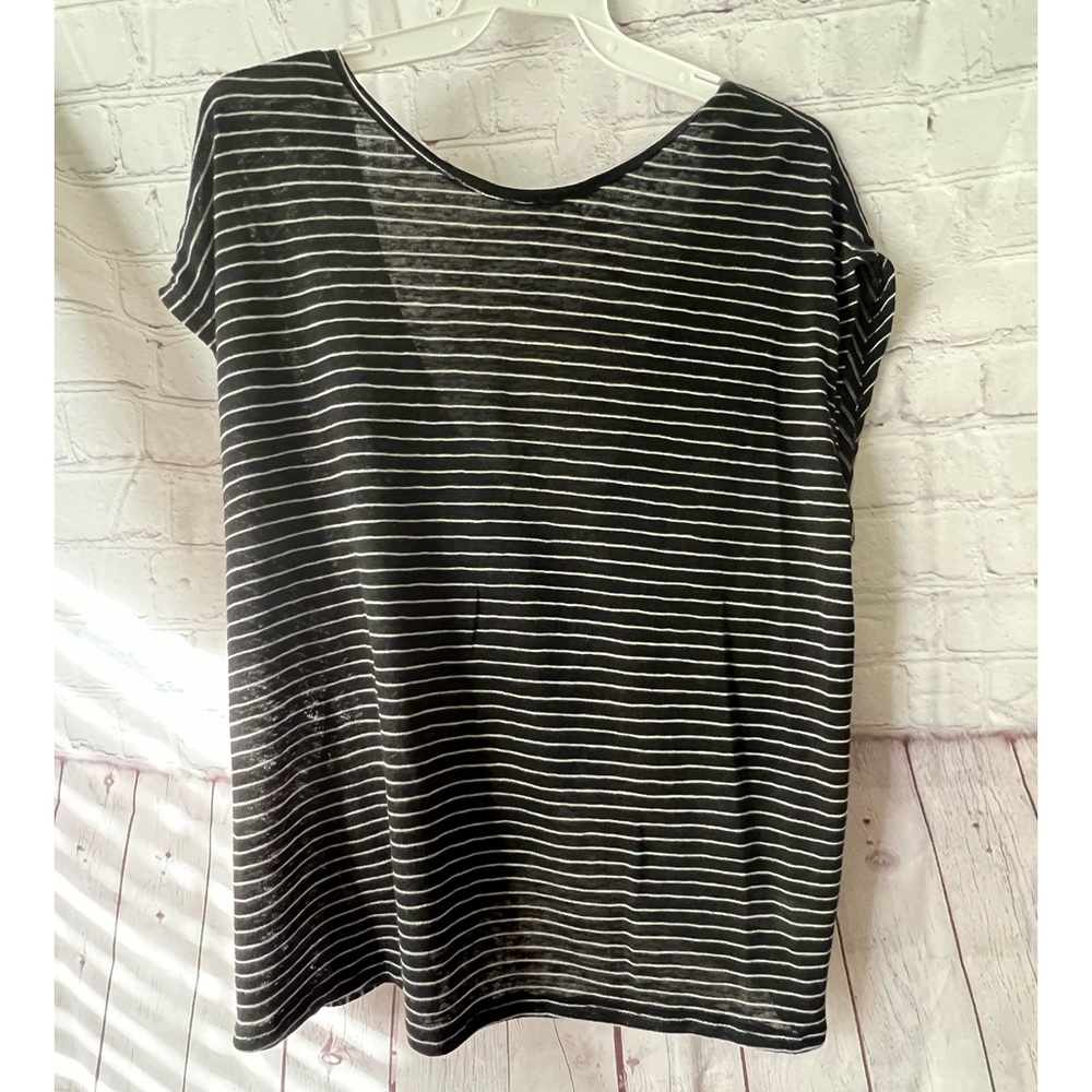 Striped criss cross top